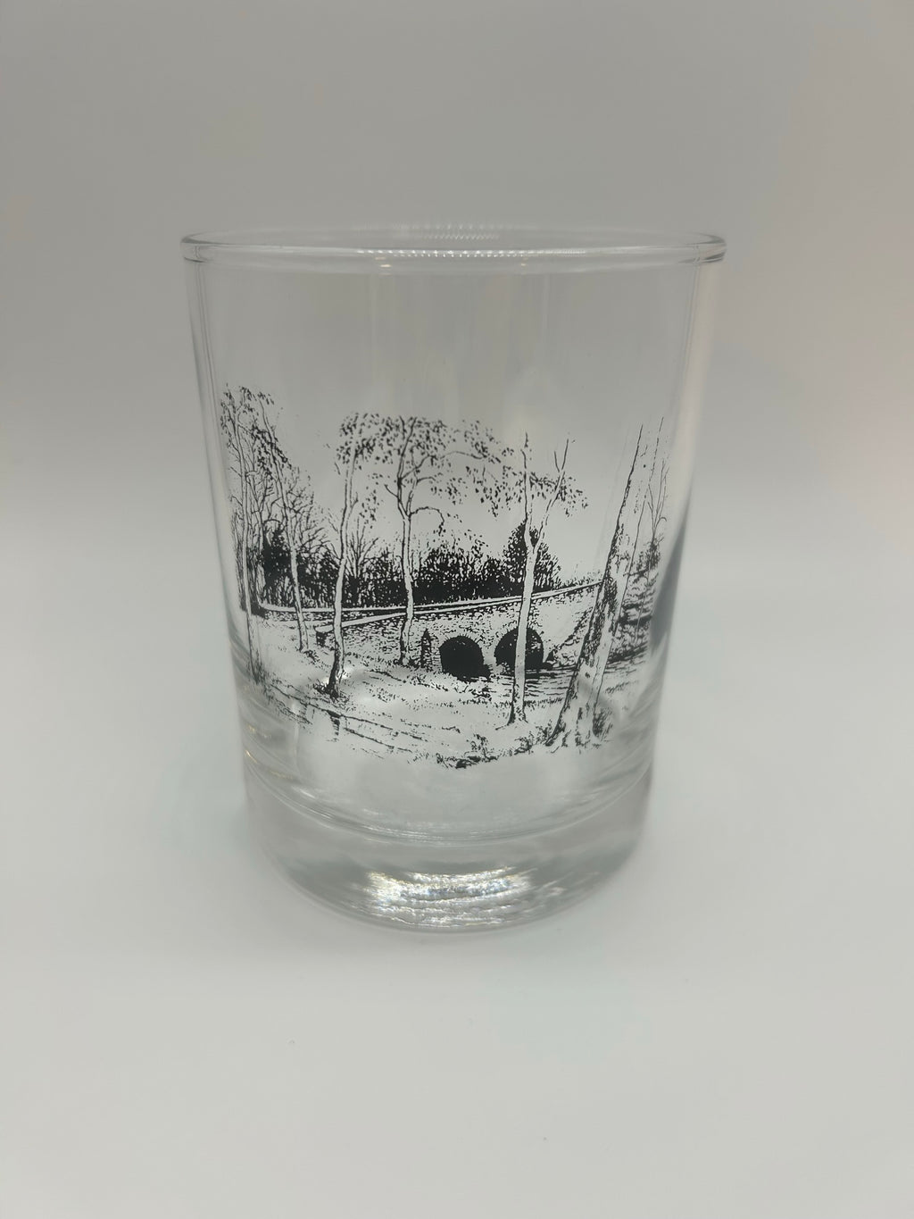 Set of 4 Glasses with Manassas Scenes