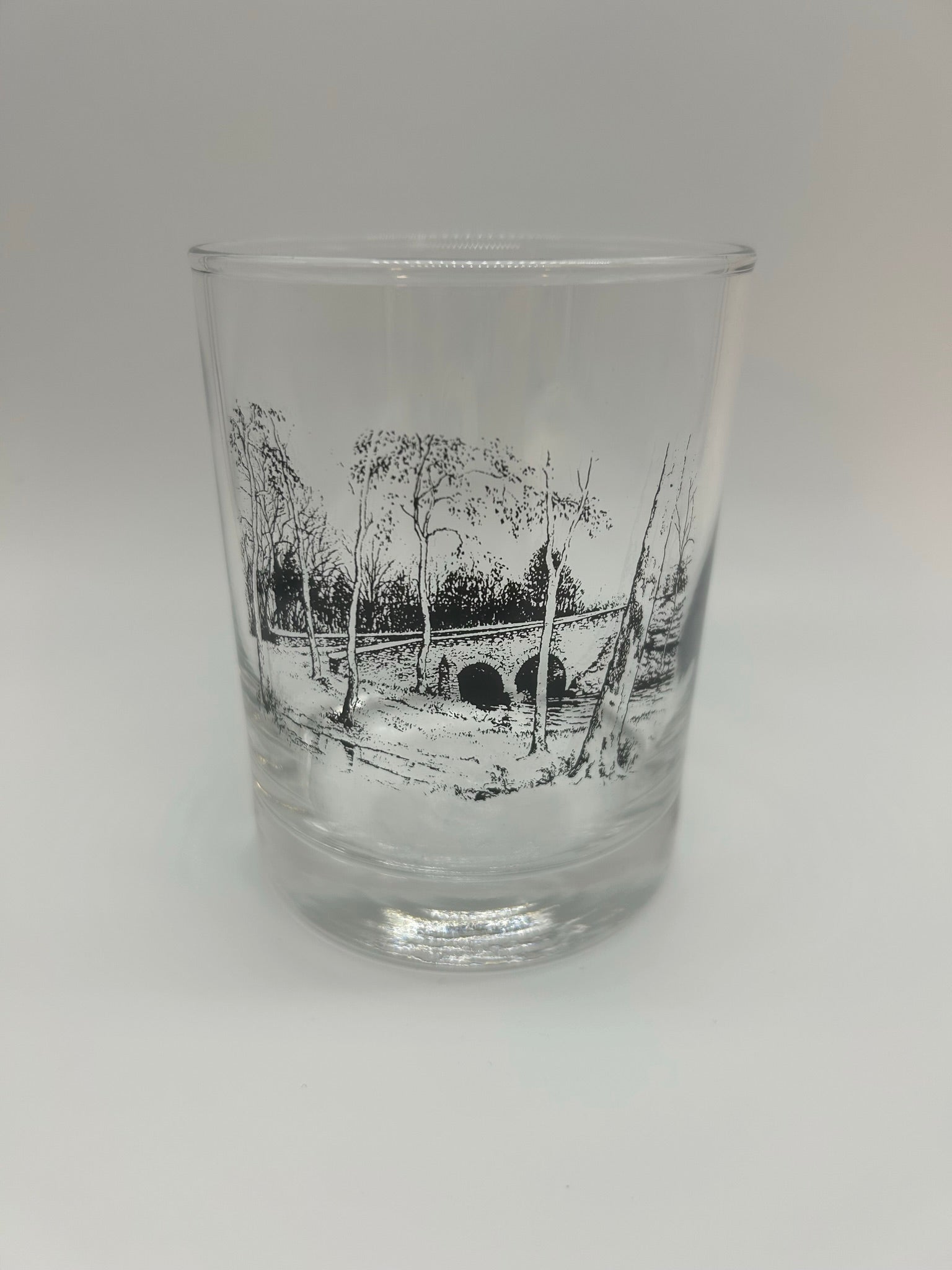Set of 4 Glasses with Manassas Scenes