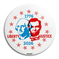Washington & Lincoln State Button