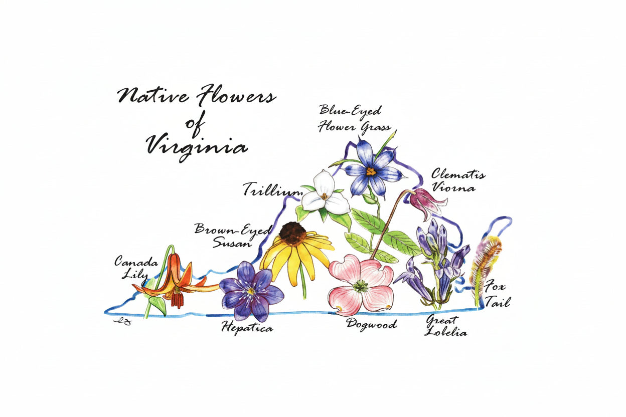 Native flower notecard