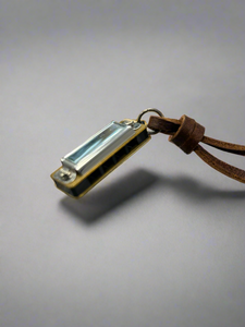 1.5" Miniature Harmonica on Leather Cord