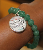 Manassas Map Beaded Bracelet-Aventurine