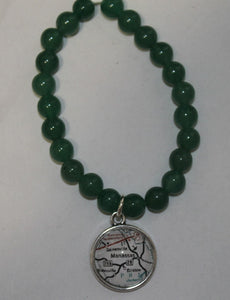 Manassas Map Beaded Bracelet-Aventurine