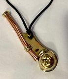 Brass and Copper Bosun's Whistle Necklace