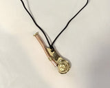 Brass and Copper Bosun's Whistle Necklace