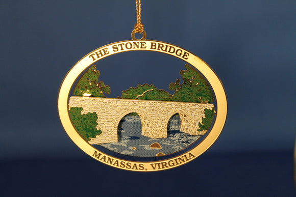 Stone Bridge Brass Ornament