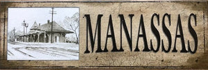 Manassas Depot Wooden Sign
